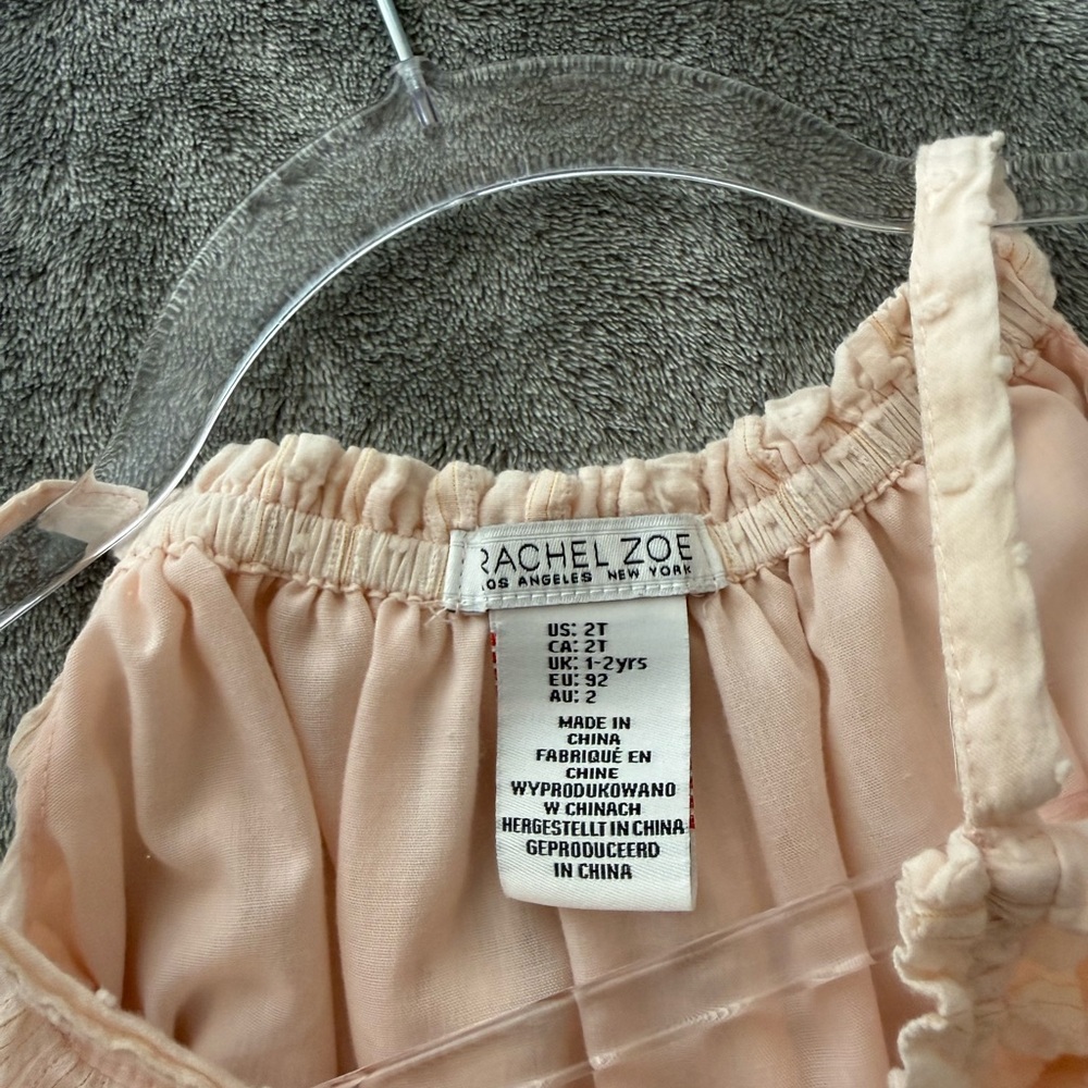 Rachel Zoe Girls Toddler Size 2T Dress Bundle Pink Swiss Dot Floral Cotton - Picture 8 of 12